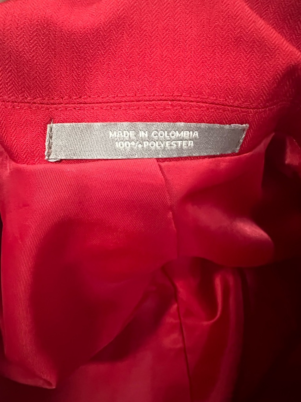 Linden Grey Tomato Red Tailored Blazer Women M Structured Chic - Picture 8 of 16
